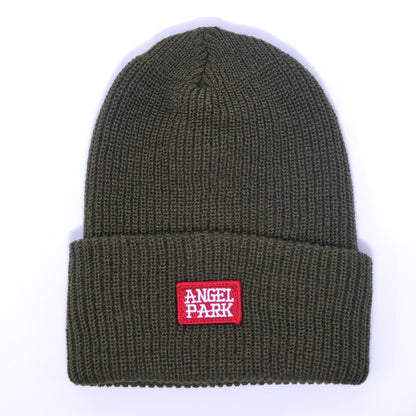 OLIVE GREEN WOOL BEANIE
