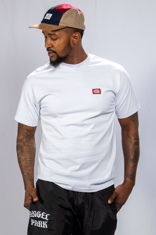 WHITE RED BOX TEE